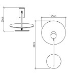 Quintiesse Kinkiet Dot Elstead Lighting QN-DOT-WB1-TEAK