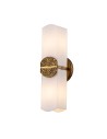Quintiesse Kinkiet Elan 2 źródła światła Płatkowe złoto IP44 Elstead Lighting QN-ELAN-2WB-DG-OPAL