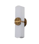 Quintiesse Kinkiet Elan 2 źródła światła Płatkowe złoto IP44 Elstead Lighting QN-ELAN-2WB-DG-OPAL