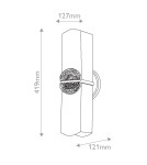 Quintiesse Kinkiet Elan 2 źródła światła Płatkowe złoto IP44 Elstead Lighting QN-ELAN-2WB-DG-OPAL