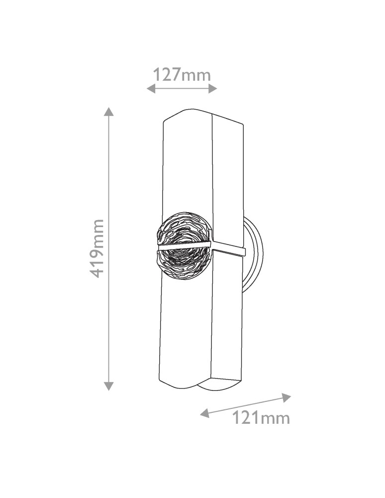 Quintiesse Kinkiet Elan 2 źródła światła Płatkowe złoto IP44 Elstead Lighting QN-ELAN-2WB-DG-OPAL