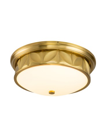 Quintiesse Plafon Epsilon 3 źródła światła Postarzany mosiądz Łazienkowa IP44 Elstead Lighting QN-EPSILON-F-M-AB-O