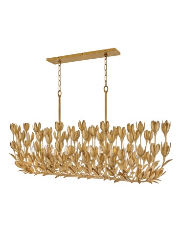 Quintiesse Lampa wyspowa Flora 10 źródeł światła Oksydowane złoto Elstead Lighting QN-FLORA10-GD
