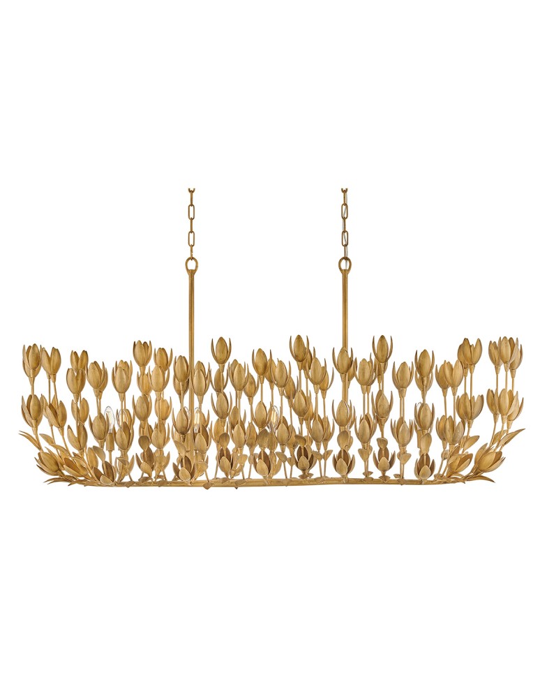 Quintiesse Lampa wyspowa Flora 10 źródeł światła Oksydowane złoto Elstead Lighting QN-FLORA10-GD