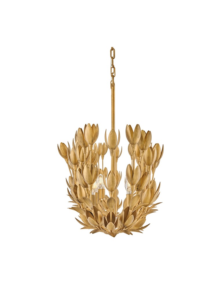 Quintiesse Lampa wyspowa Flora 10 źródeł światła Oksydowane złoto Elstead Lighting QN-FLORA10-GD