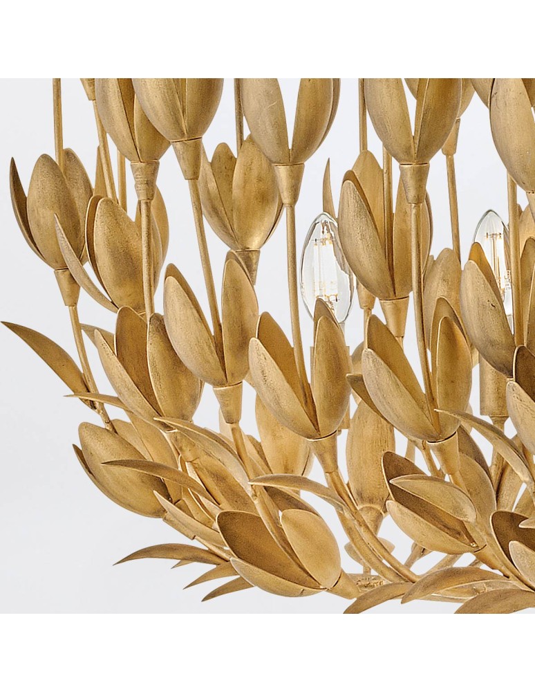 Quintiesse Lampa wyspowa Flora 10 źródeł światła Oksydowane złoto Elstead Lighting QN-FLORA10-GD