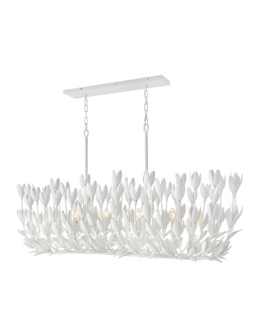 Quintiesse Lampa wyspowa Flora 10 źródeł światła Tynk strukturalny Elstead Lighting QN-FLORA10-WHT