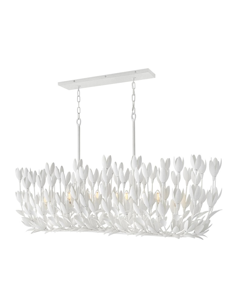 Quintiesse Lampa wyspowa Flora 10 źródeł światła Tynk strukturalny Elstead Lighting QN-FLORA10-WHT