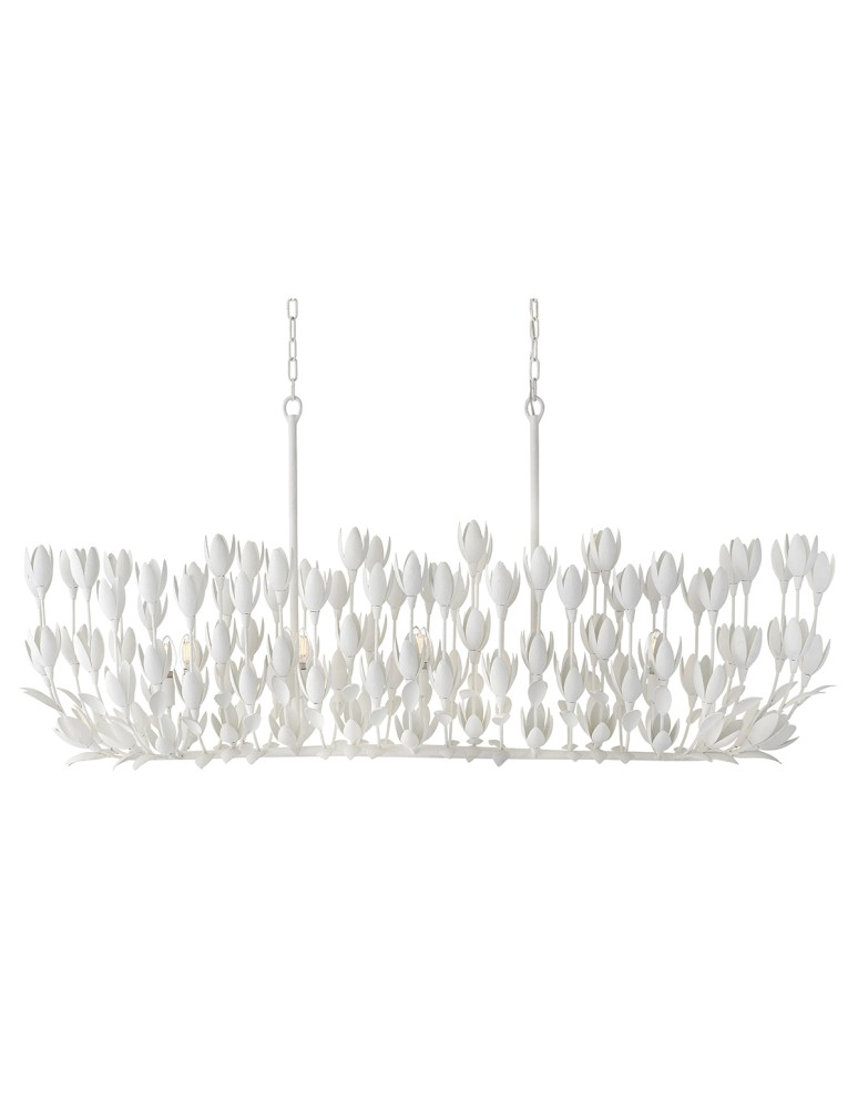 Quintiesse Lampa wyspowa Flora 10 źródeł światła Tynk strukturalny Elstead Lighting QN-FLORA10-WHT