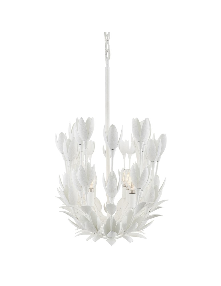 Quintiesse Lampa wyspowa Flora 10 źródeł światła Tynk strukturalny Elstead Lighting QN-FLORA10-WHT