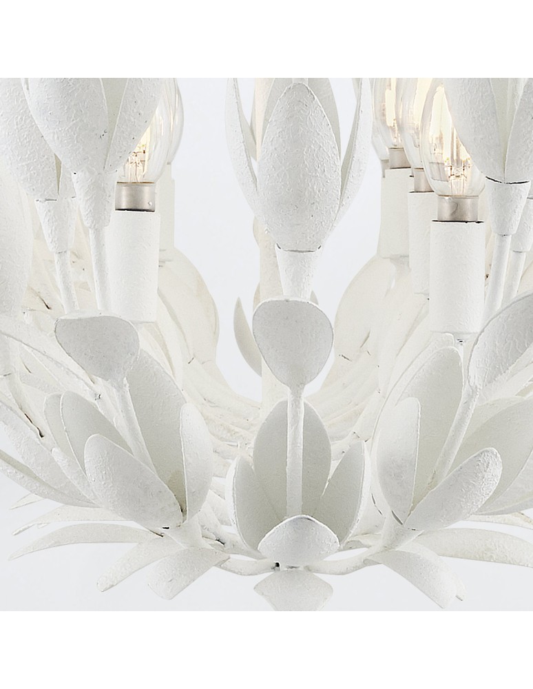 Quintiesse Lampa wyspowa Flora 10 źródeł światła Tynk strukturalny Elstead Lighting QN-FLORA10-WHT