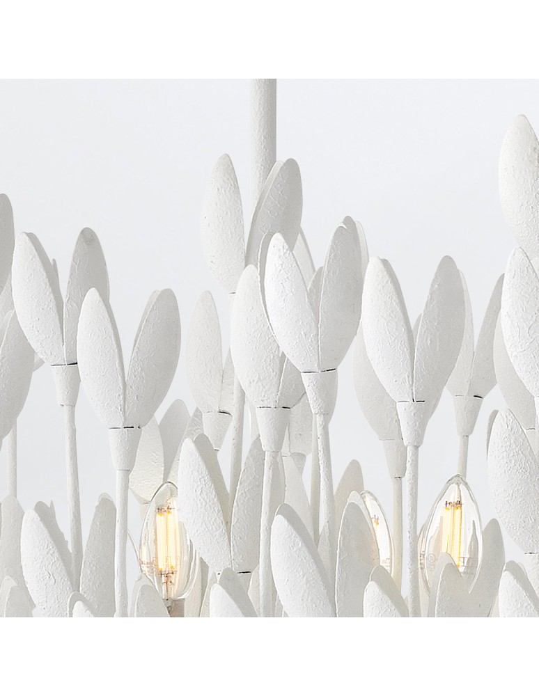 Quintiesse Lampa wyspowa Flora 10 źródeł światła Tynk strukturalny Elstead Lighting QN-FLORA10-WHT