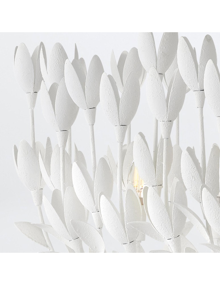 Quintiesse Lampa wyspowa Flora 10 źródeł światła Tynk strukturalny Elstead Lighting QN-FLORA10-WHT