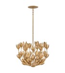 Quintiesse Lampa wisząca Flora 3 źródła światła Oksydowane złoto Elstead Lighting QN-FLORA3-GD