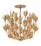 Quintiesse Lampa wisząca Flora 3 źródła światła Oksydowane złoto Elstead Lighting QN-FLORA3-GD