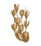 Quintiesse Kinkiet Flora 3 źródła światła Oksydowane złoto Elstead Lighting QN-FLORA-3W-GD