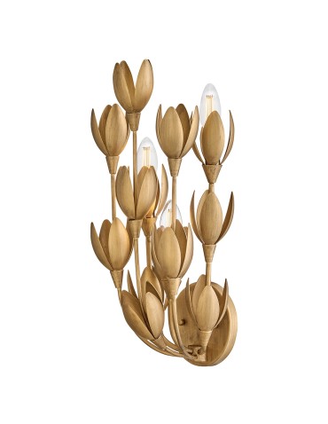 Quintiesse Kinkiet Flora 3 źródła światła Oksydowane złoto Elstead Lighting QN-FLORA-3W-GD