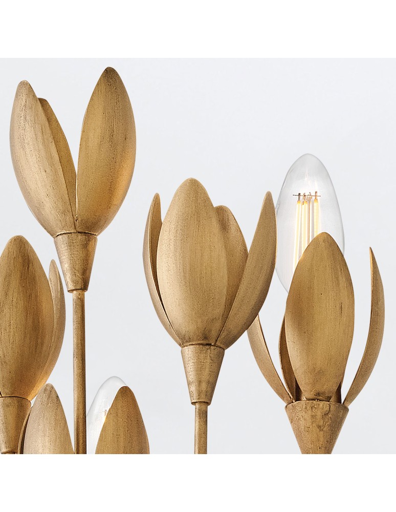 Quintiesse Kinkiet Flora 3 źródła światła Oksydowane złoto Elstead Lighting QN-FLORA-3W-GD