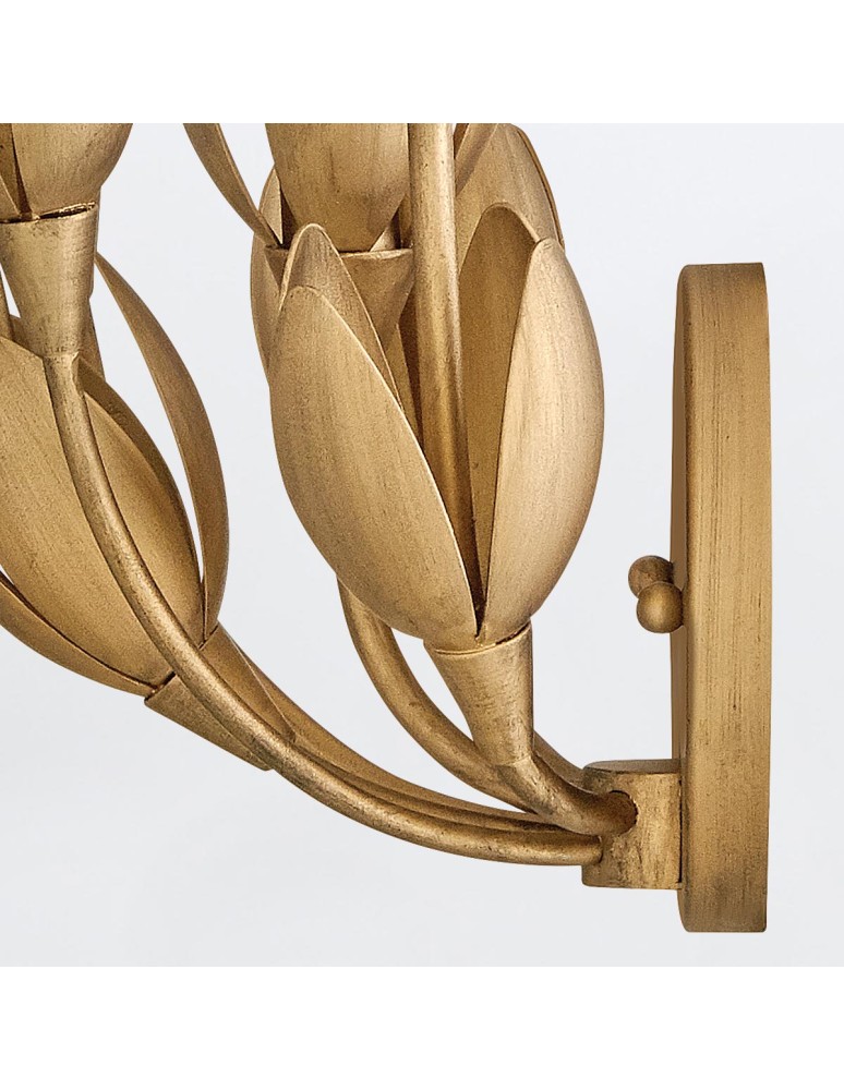 Quintiesse Kinkiet Flora 3 źródła światła Oksydowane złoto Elstead Lighting QN-FLORA-3W-GD