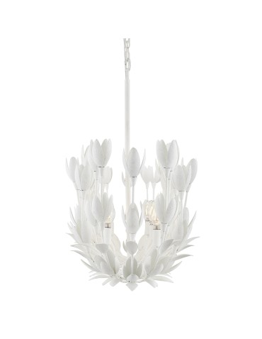 Quintiesse Lampa wisząca Flora 3 źródła światła Tynk strukturalny Elstead Lighting QN-FLORA3-WHT - product 2