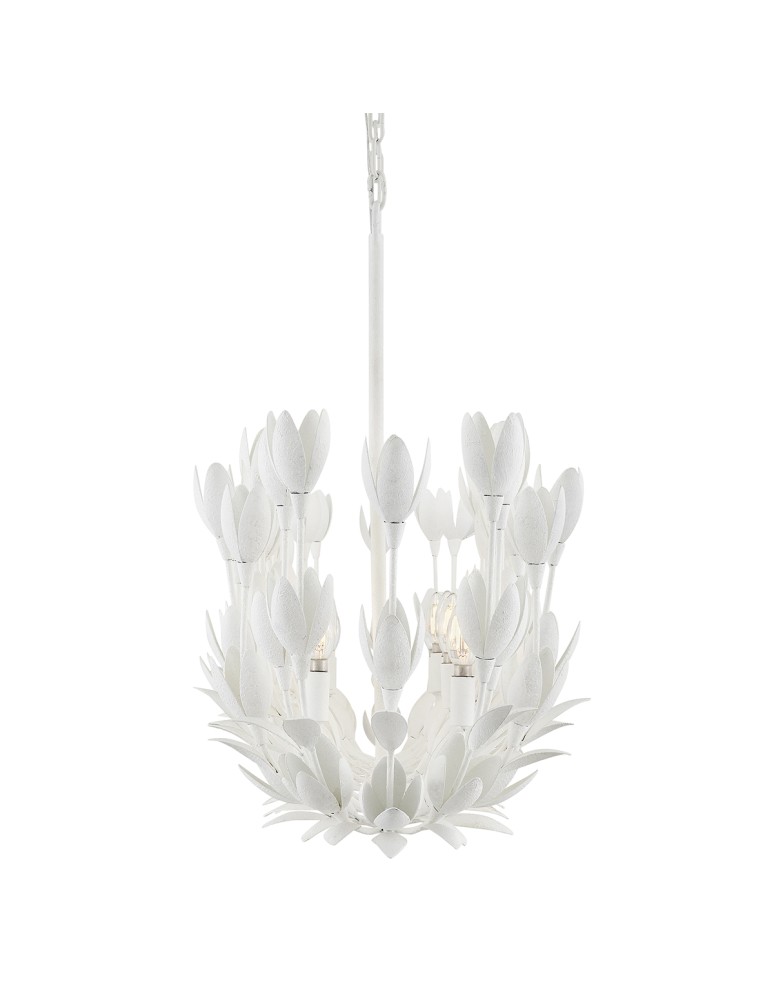 Quintiesse Lampa wisząca Flora 3 źródła światła Tynk strukturalny Elstead Lighting QN-FLORA3-WHT
