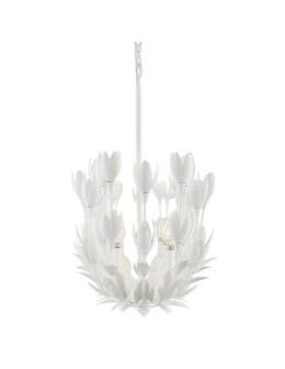 Quintiesse Lampa wisząca Flora 3 źródła światła Tynk strukturalny Elstead Lighting QN-FLORA3-WHT - product 2