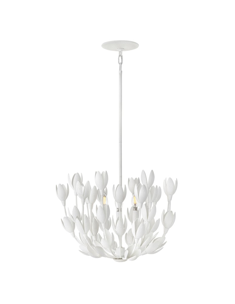 Quintiesse Lampa wisząca Flora 3 źródła światła Tynk strukturalny Elstead Lighting QN-FLORA3-WHT