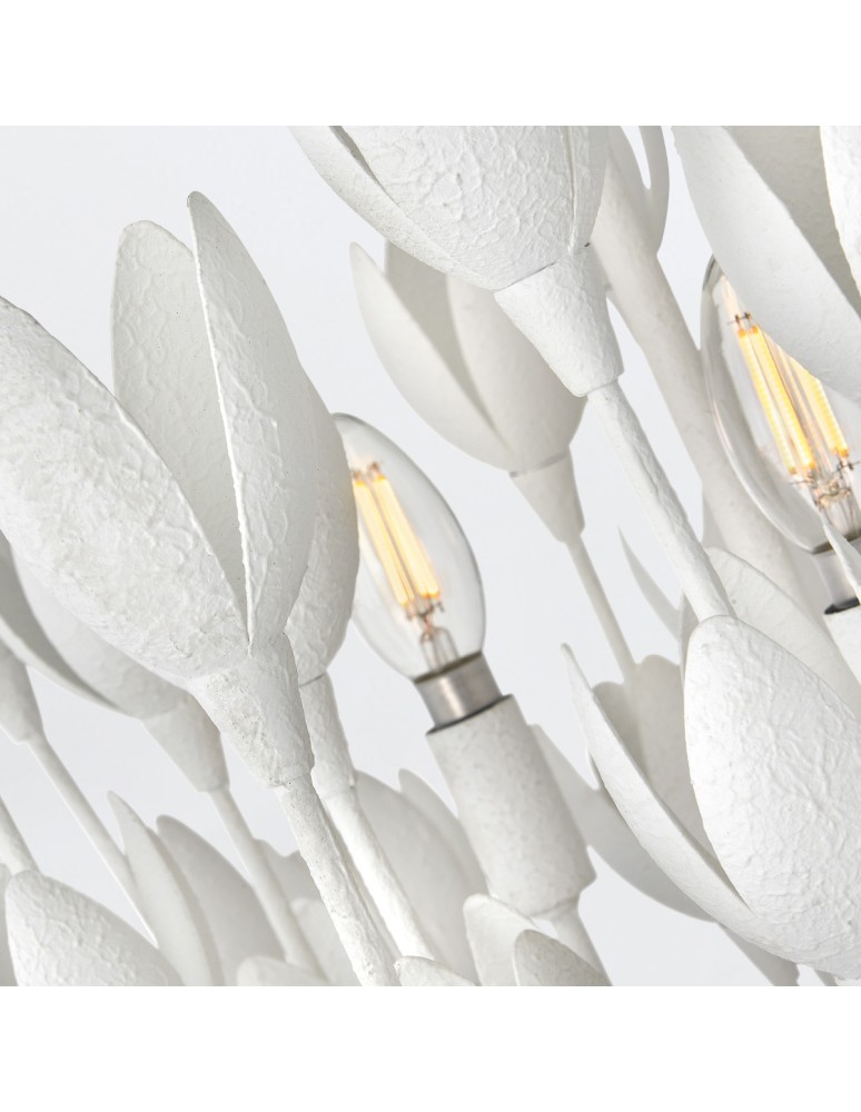 Quintiesse Lampa wisząca Flora 3 źródła światła Tynk strukturalny Elstead Lighting QN-FLORA3-WHT