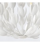 Quintiesse Lampa wisząca Flora 3 źródła światła Tynk strukturalny Elstead Lighting QN-FLORA3-WHT