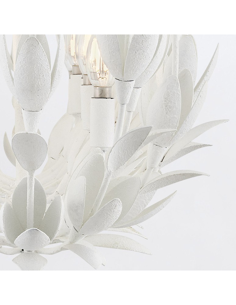 Quintiesse Lampa wisząca Flora 3 źródła światła Tynk strukturalny Elstead Lighting QN-FLORA3-WHT