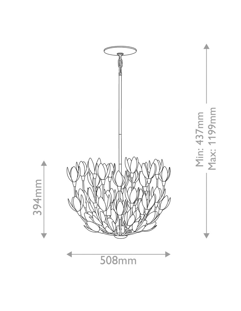 Quintiesse Lampa wisząca Flora 3 źródła światła Tynk strukturalny Elstead Lighting QN-FLORA3-WHT