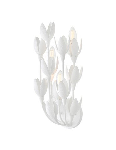 Quintiesse Kinkiet Flora 3 źródła światła Tynk strukturalny Elstead Lighting QN-FLORA-3W-WHT