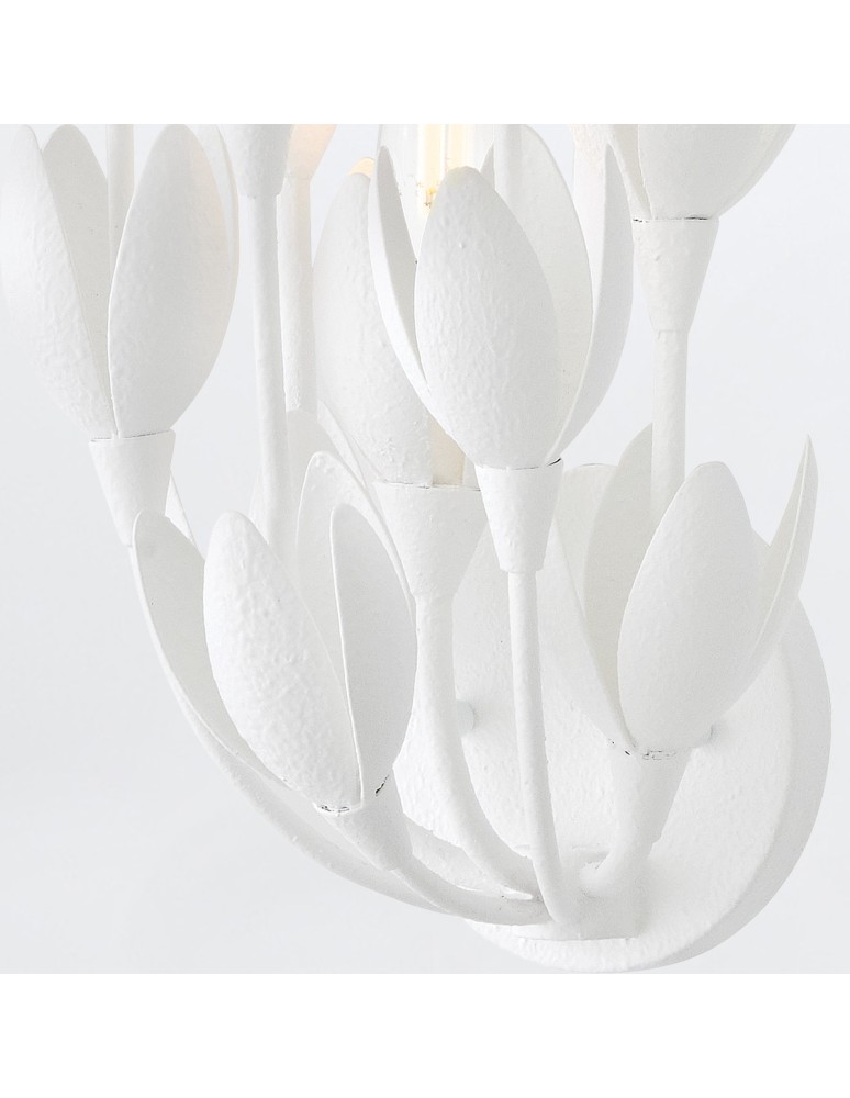 Quintiesse Kinkiet Flora 3 źródła światła Tynk strukturalny Elstead Lighting QN-FLORA-3W-WHT