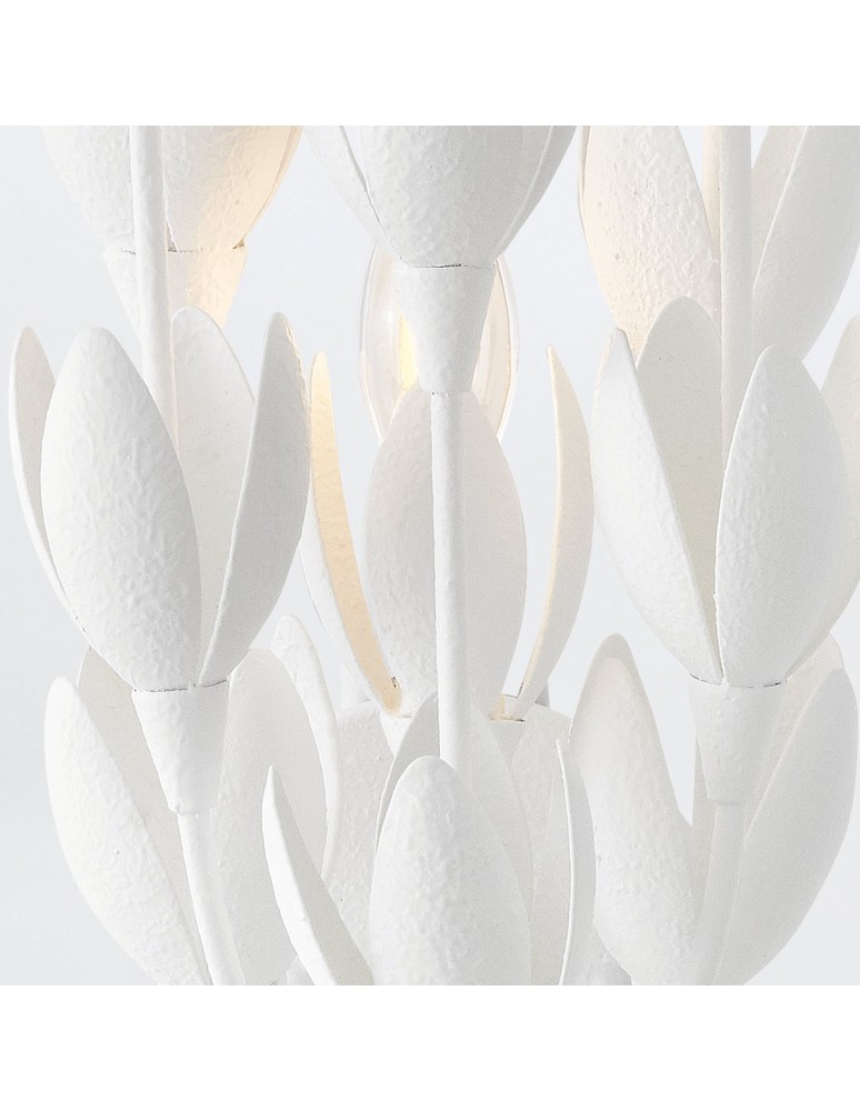Quintiesse Kinkiet Flora 3 źródła światła Tynk strukturalny Elstead Lighting QN-FLORA-3W-WHT