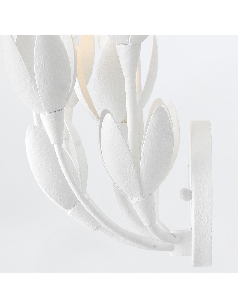 Quintiesse Kinkiet Flora 3 źródła światła Tynk strukturalny Elstead Lighting QN-FLORA-3W-WHT