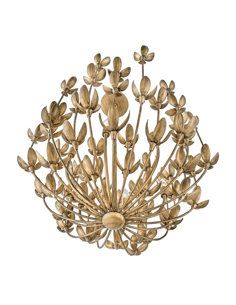 Quintiesse Żyrandol Flora 6 źródeł światła Oksydowane złoto Elstead Lighting QN-FLORA6-GD