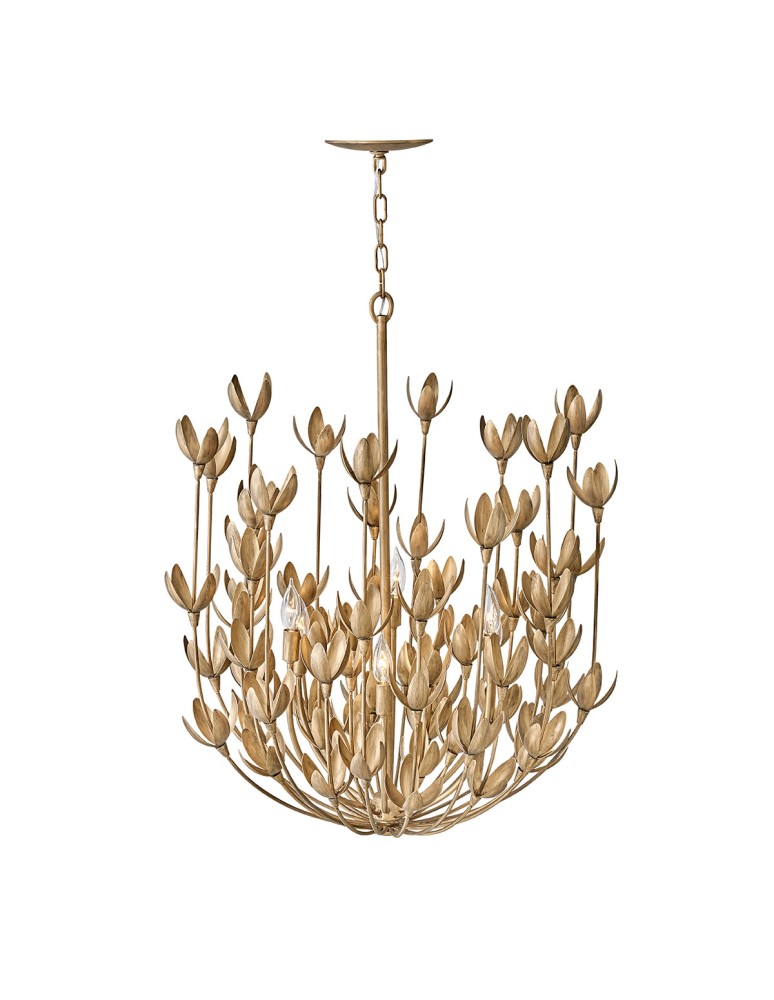 Quintiesse Żyrandol Flora 6 źródeł światła Oksydowane złoto Elstead Lighting QN-FLORA6-GD