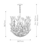 Quintiesse Żyrandol Flora 6 źródeł światła Oksydowane złoto Elstead Lighting QN-FLORA6-GD