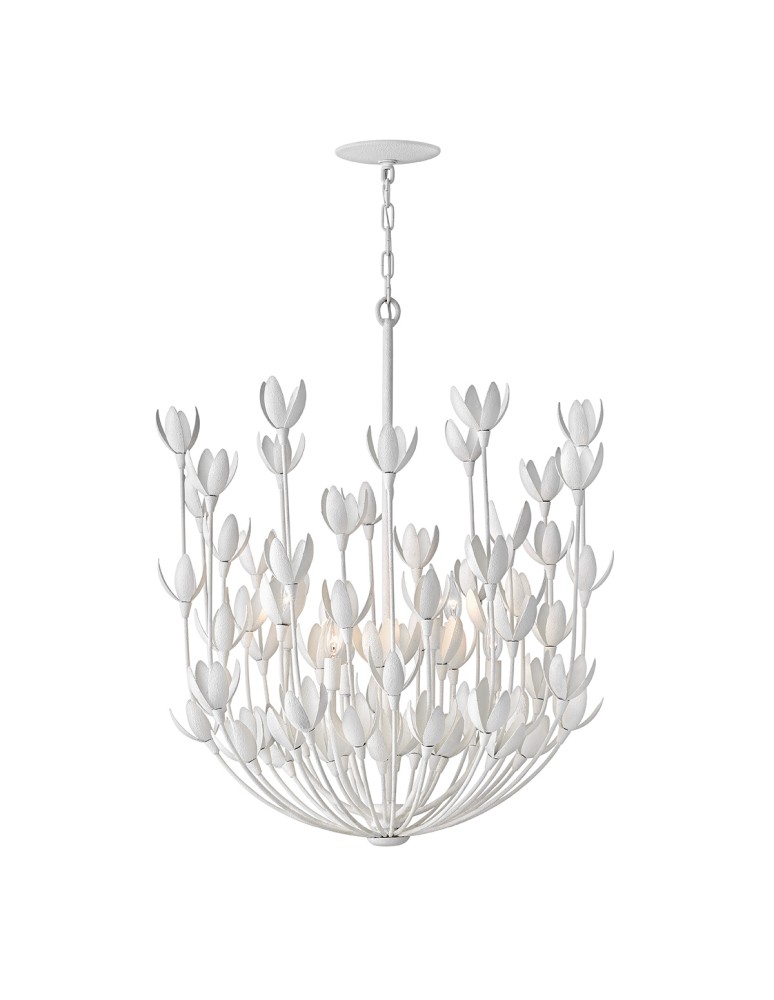 Quintiesse Żyrandol Flora 6 źródeł światła Tynk strukturalny Elstead Lighting QN-FLORA6-WHT