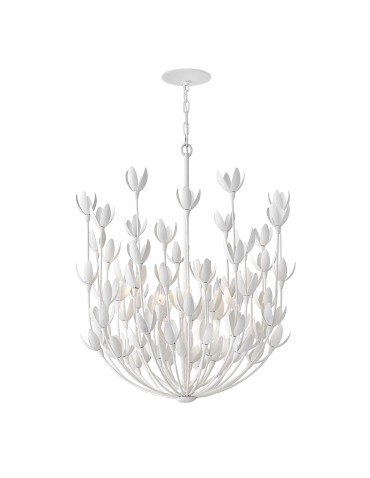 Quintiesse Żyrandol Flora 6 źródeł światła Tynk strukturalny Elstead Lighting QN-FLORA6-WHT - produkt 2