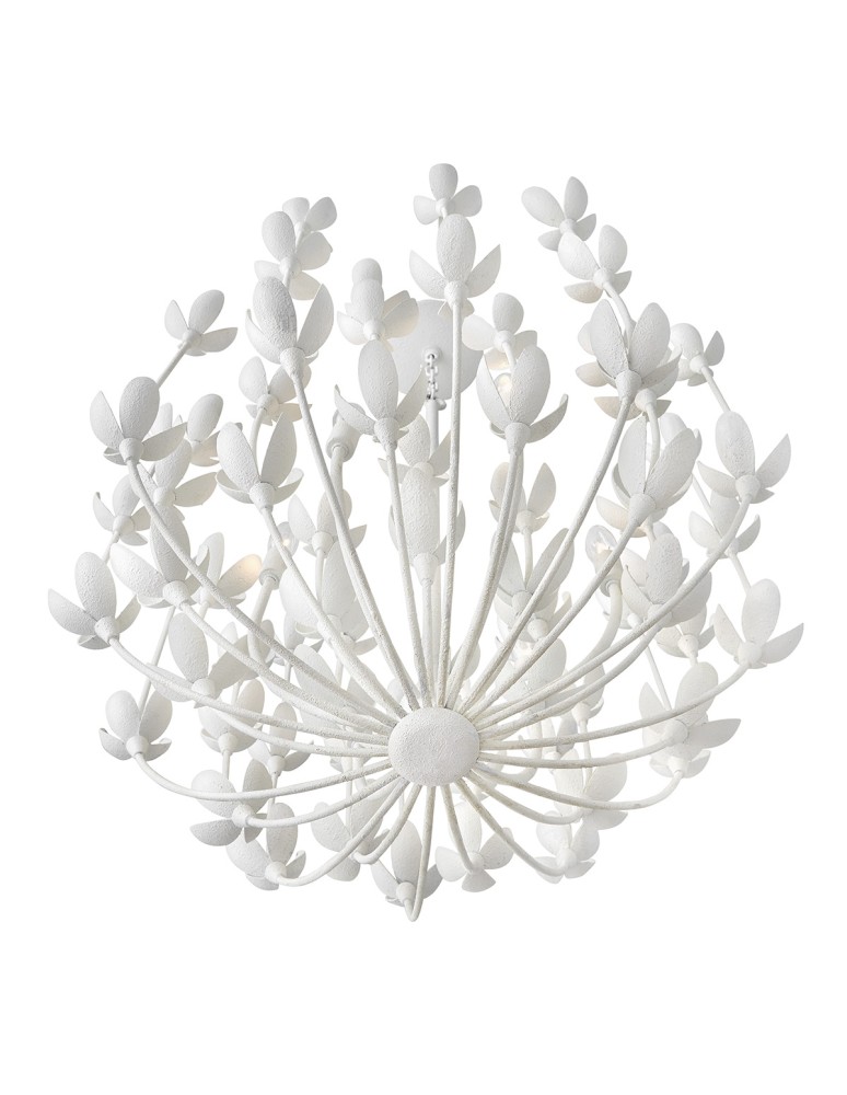 Quintiesse Żyrandol Flora 6 źródeł światła Tynk strukturalny Elstead Lighting QN-FLORA6-WHT