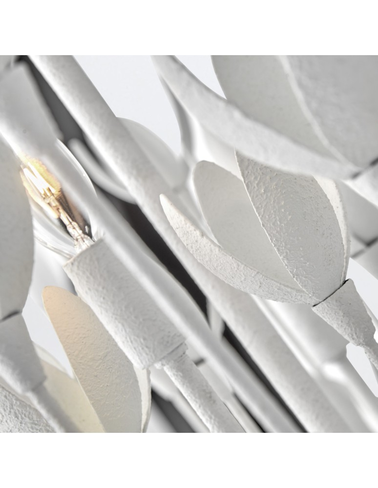 Quintiesse Żyrandol Flora 6 źródeł światła Tynk strukturalny Elstead Lighting QN-FLORA6-WHT