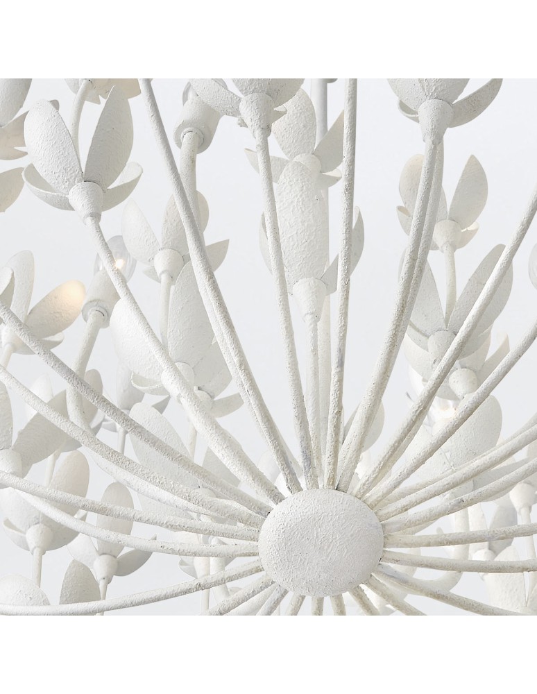 Quintiesse Żyrandol Flora 6 źródeł światła Tynk strukturalny Elstead Lighting QN-FLORA6-WHT