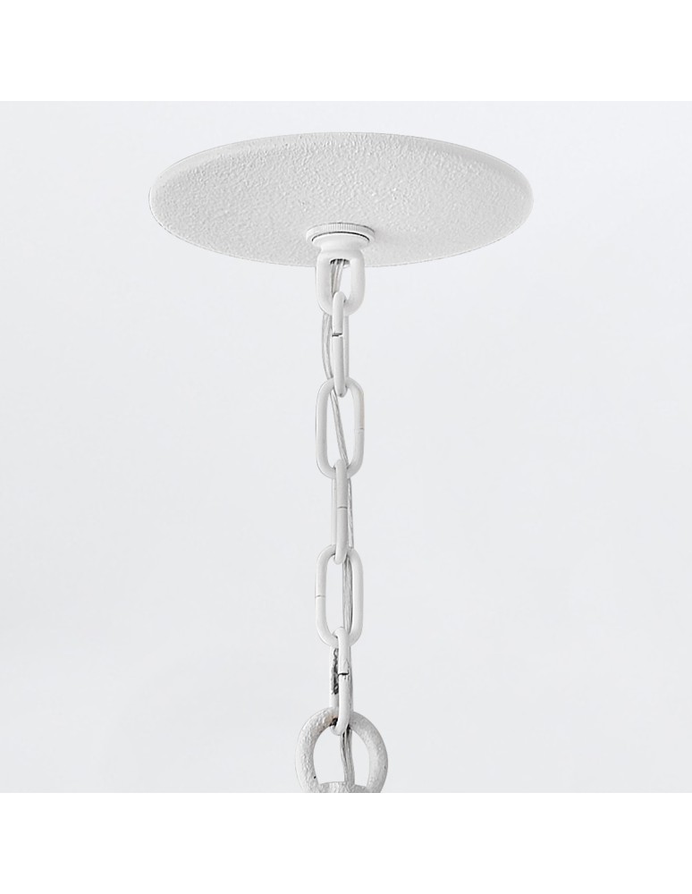 Quintiesse Żyrandol Flora 6 źródeł światła Tynk strukturalny Elstead Lighting QN-FLORA6-WHT