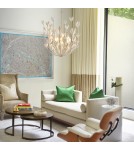Quintiesse Żyrandol Flora 6 źródeł światła Tynk strukturalny Elstead Lighting QN-FLORA6-WHT