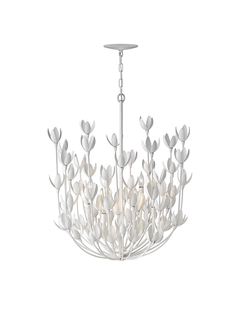 Quintiesse Żyrandol Flora 6 źródeł światła Tynk strukturalny Elstead Lighting QN-FLORA6-WHT