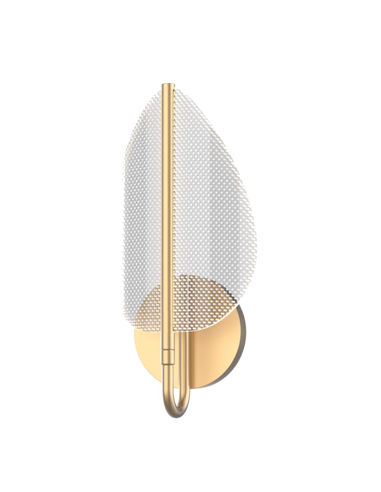 Quintiesse Kinkiet LED Floriana Naturalny mosiądz Elstead Lighting QN-FLORIANA-1W-NBR
