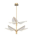 Quintiesse Duża lampa wisząca LED Floriana Naturalny mosiądz Elstead Lighting QN-FLORIANA-8P-L-NBR