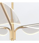 Quintiesse Duża lampa wisząca LED Floriana Naturalny mosiądz Elstead Lighting QN-FLORIANA-8P-L-NBR