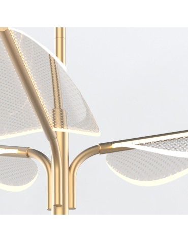 Quintiesse Duża lampa wisząca LED Floriana Naturalny mosiądz Elstead Lighting QN-FLORIANA-8P-L-NBR - product 2
